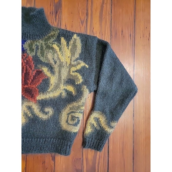 Linda Allard Ellen Tracy Womens L Vintage Mohair Blend Mock Neck Sweater  90s - Picture 4 of 10